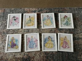 8 Disney Prinzessinnen Bilder mit Rahmen