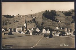 Gonten, Ortsansicht im strahlenden Sonne