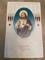 Alte Osterkarte mit Jesus Motiv Herz Jesu