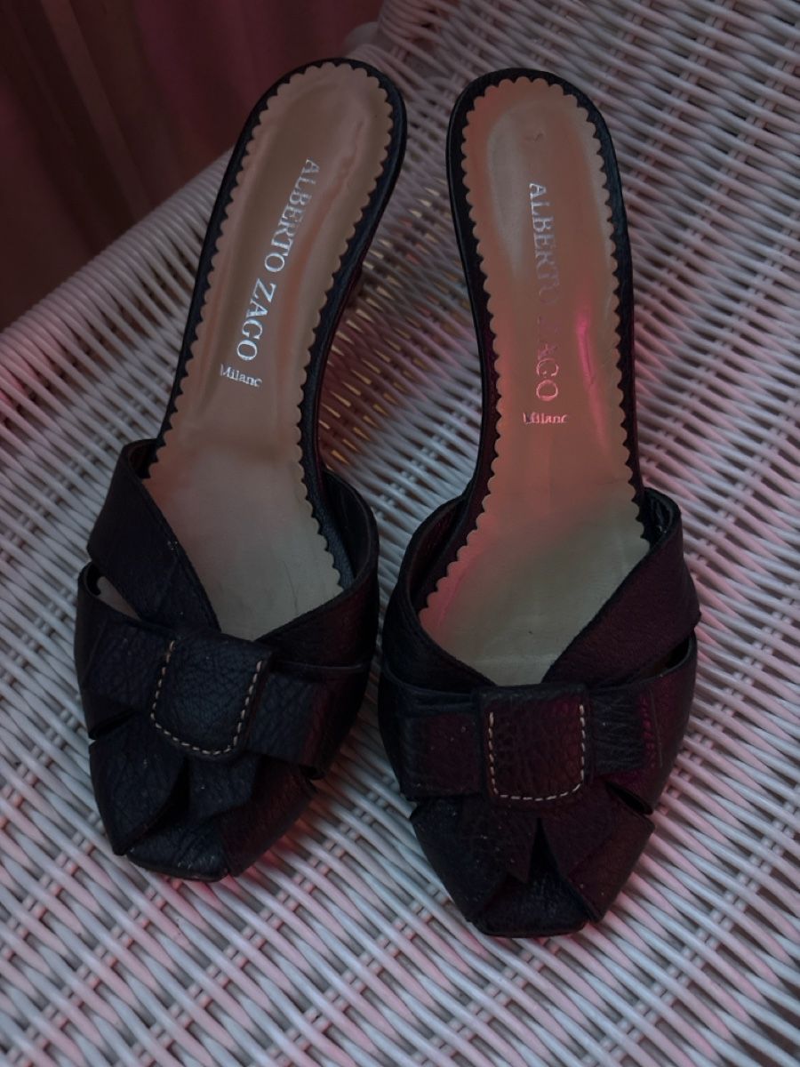 Damenschuhe: Alberto Zago Mules Leder – Gebraucht aus Bern von LoveVintageY2K