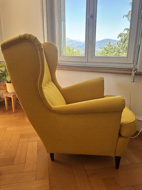 Poltrone: Lesesessel / Ohrensessel Ikea Strandmon gelb – Usato da Rebstein venduto da fabio.litscher 2