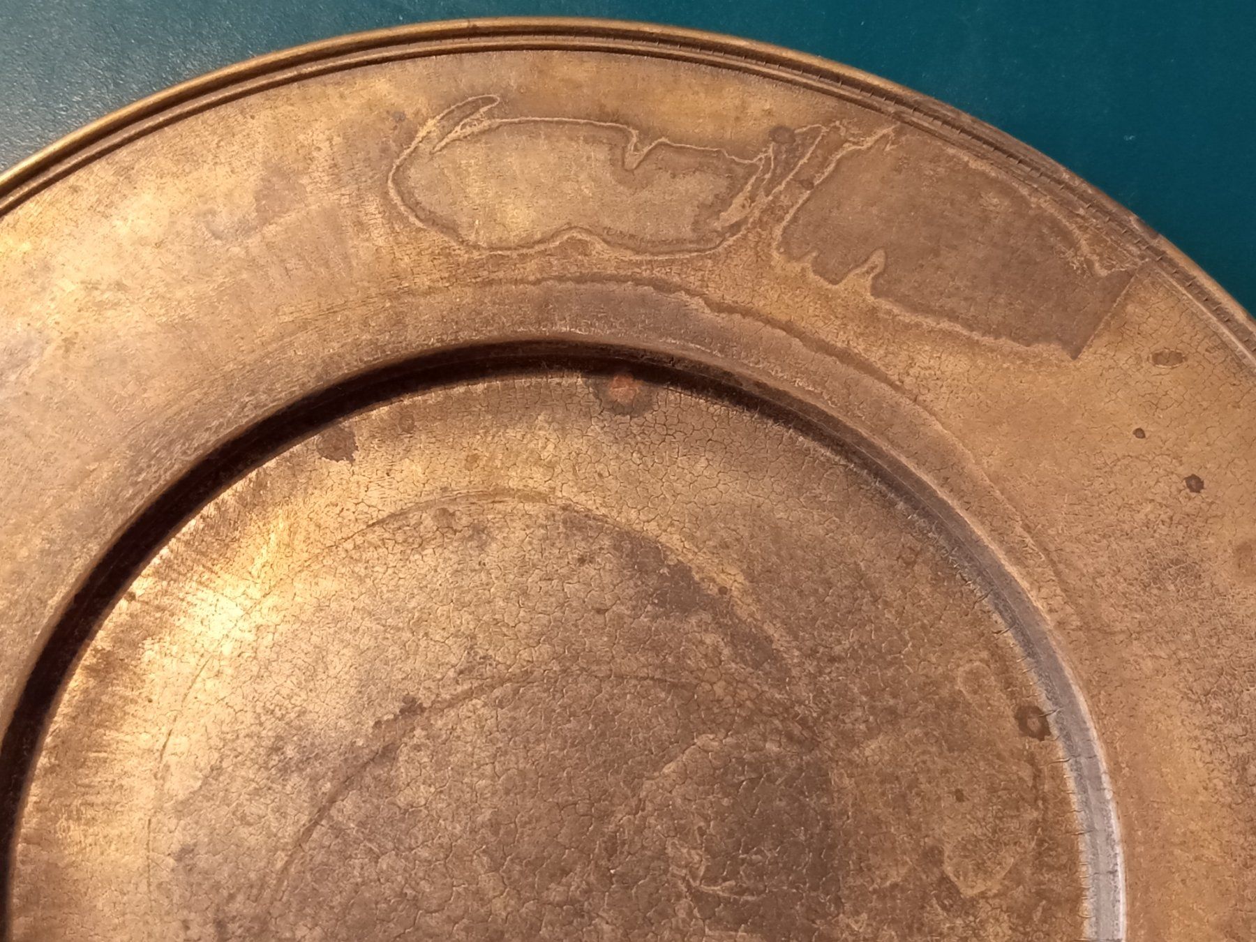 Teller: Antike Messingteller, Vintage,  ⌀ 30 cm – Gebraucht aus Bassersdorf von alu_ps66 2