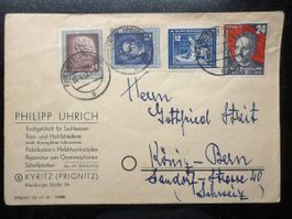 Briefumschlag mit DDR Briefmarken
