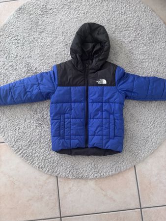 The North Face Jungen Wendejacke Schwarz/Blau mit Kapuze Gr.