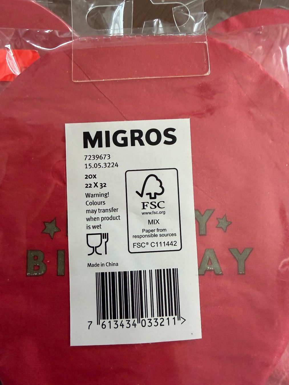 Servietten: 5 Pack Servietten HAPPY BIRTHDAY – Neu und originalverpackt aus Obergösgen von Andre118 1