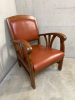 Armchair wood leather Macabane ERIS / Sessel Holz Leder