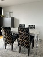 Esstisch mit 4 Stühlen!Leder 80x160 made in Italy 