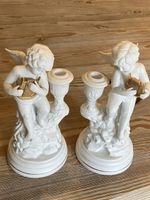 2 Romantische Engel Kerzenständer Porzellan 20cm