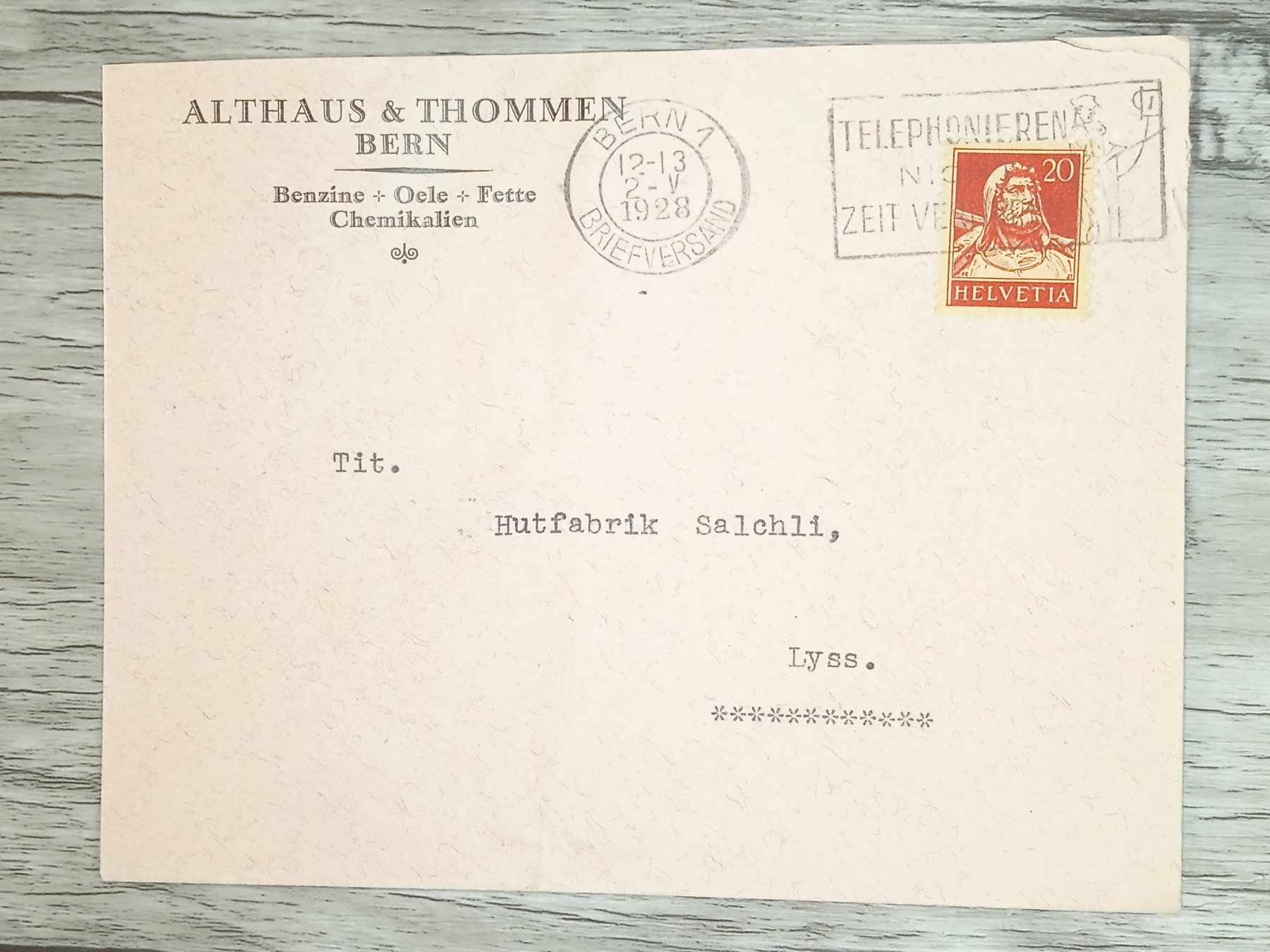 Tutti i francobolli: TR20 Enveloppe + Timbre Suisse 1928 – Usato da Cousset venduto da Patrick_Collections