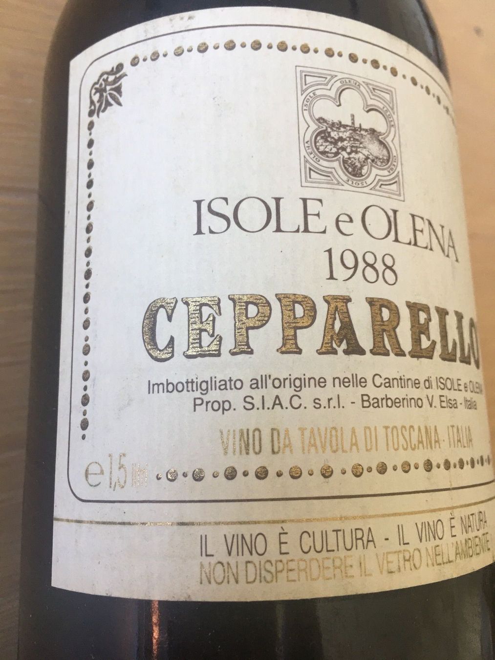 Vino: Cepparello 1988 Magnum Isole e Olena – Nuovo (secondo la descrizione) da Beinwil am See venduto da isole 2
