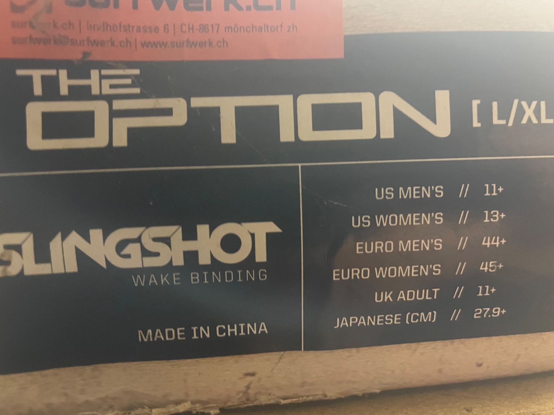 Slingshot Tavole da surf e di nuoto: Slingshot Option Wakebindung – Nuovo e nell'imballaggio originale da Bollingen venduto da makenschmuschki 1