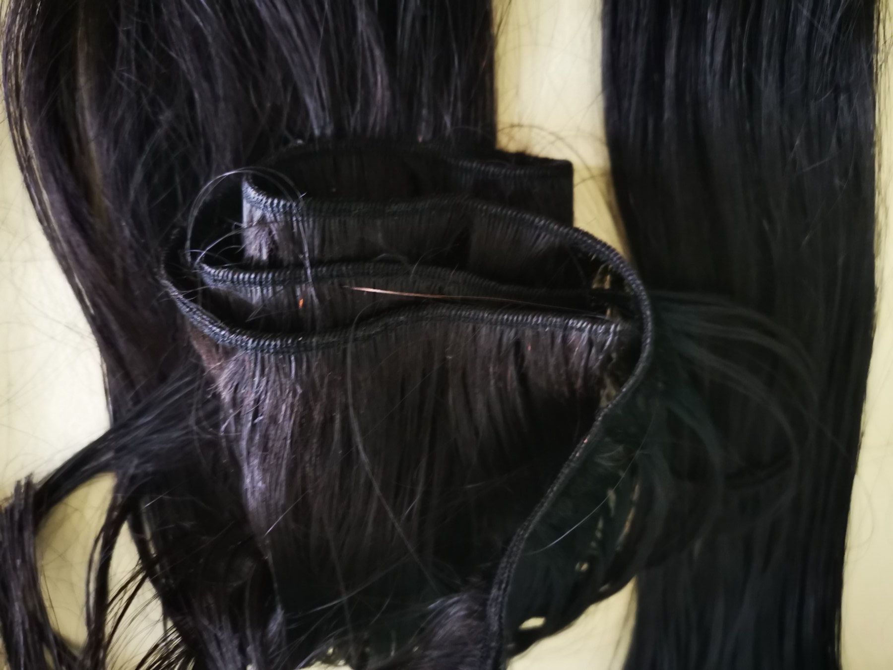 Parrucche: Mèches de cheveux naturels noirs - perruque / postiche – Usato da Courtepin venduto da mara_1808 6