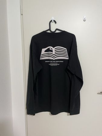 dark grey, backprinted carharrt sweatshirt