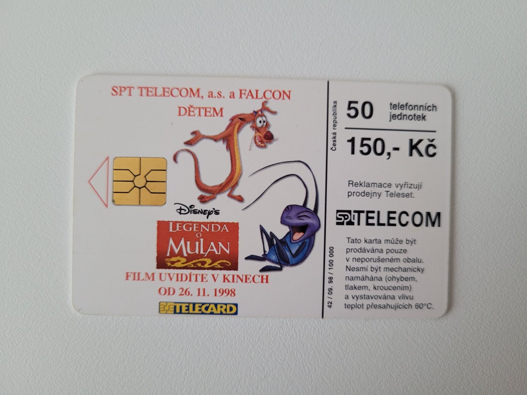 Telefon- & Taxkarten: Telefonkarte Tschechien "Mulan" – Gebraucht aus Inwil von Flower2325 1