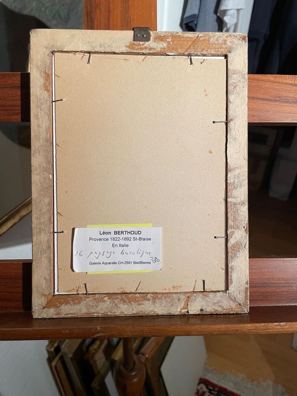 Gemälde: Léon Berthoud Aquarelle bucolique – Gebraucht aus Biel/Bienne von Galaq 3