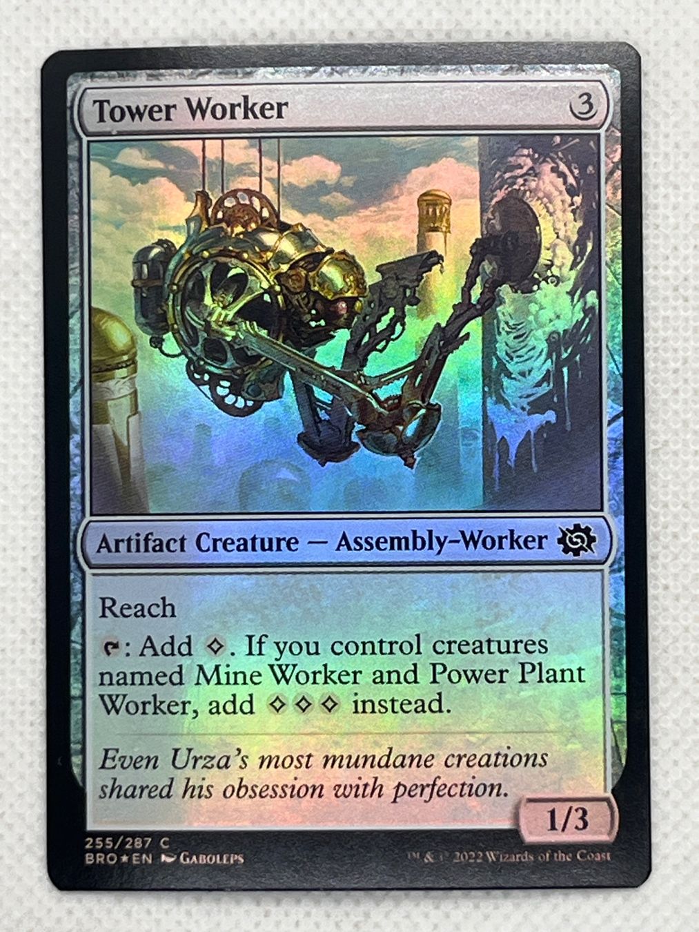 Magic The Gathering Carte collezionabili: Magic The Gathering Tower Worker Foil 255/287 C – Usato da Hinterkappelen venduto da Kim1992