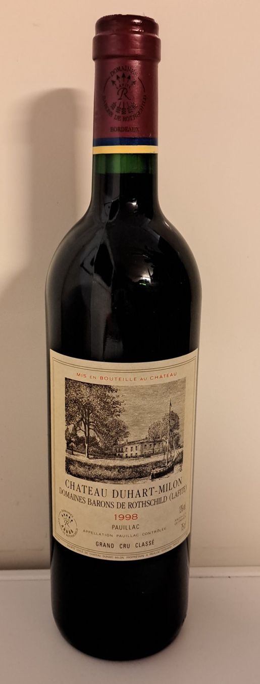 Lafite Rothschild Vins: Château Duhart-Milon 1998 – Neuf (Voir description) à Châtonnaye par JRuchat