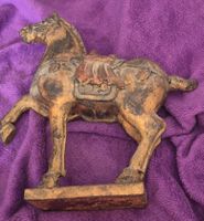 Statuette cheval décorative style ancien chinois