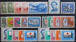 Schweiz Lot mit alten Werten MNH ** V