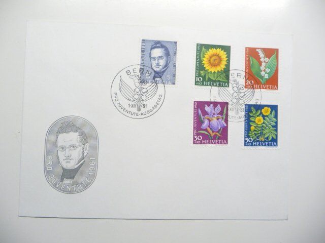 Alle Briefmarken: 1961  Pro Juventute / J188-J192  postfrisch  +  FDC – Neu (gemäss Beschreibung) aus Kloten von zimboida 1
