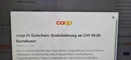coop.ch: Code für gratis Lieferung ab CHF 99.90
