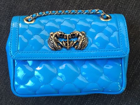 Handtasche von Silvio Tossi in coolem türkisblau