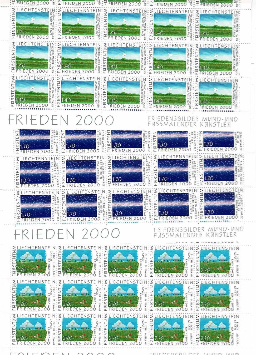 Tutti i francobolli: Frieden 2000 3 KB ** – Nuovo (secondo la descrizione) da Lausanne venduto da Whorvath