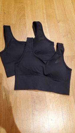 2x Sport BH schwarz Grösse S neu