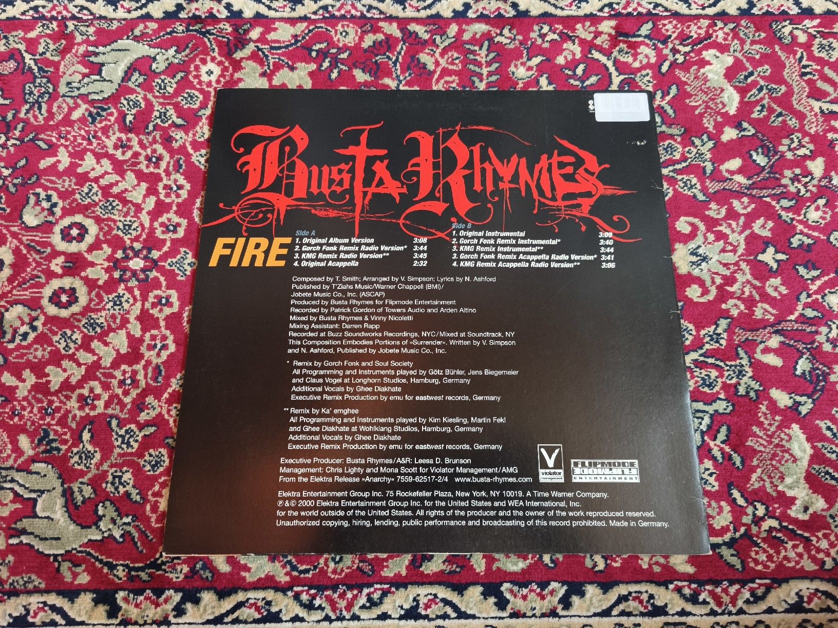 Vinyles: Busta Rhymes - Fire – D'occasion à Kandersteg par digginblackpearlz 1