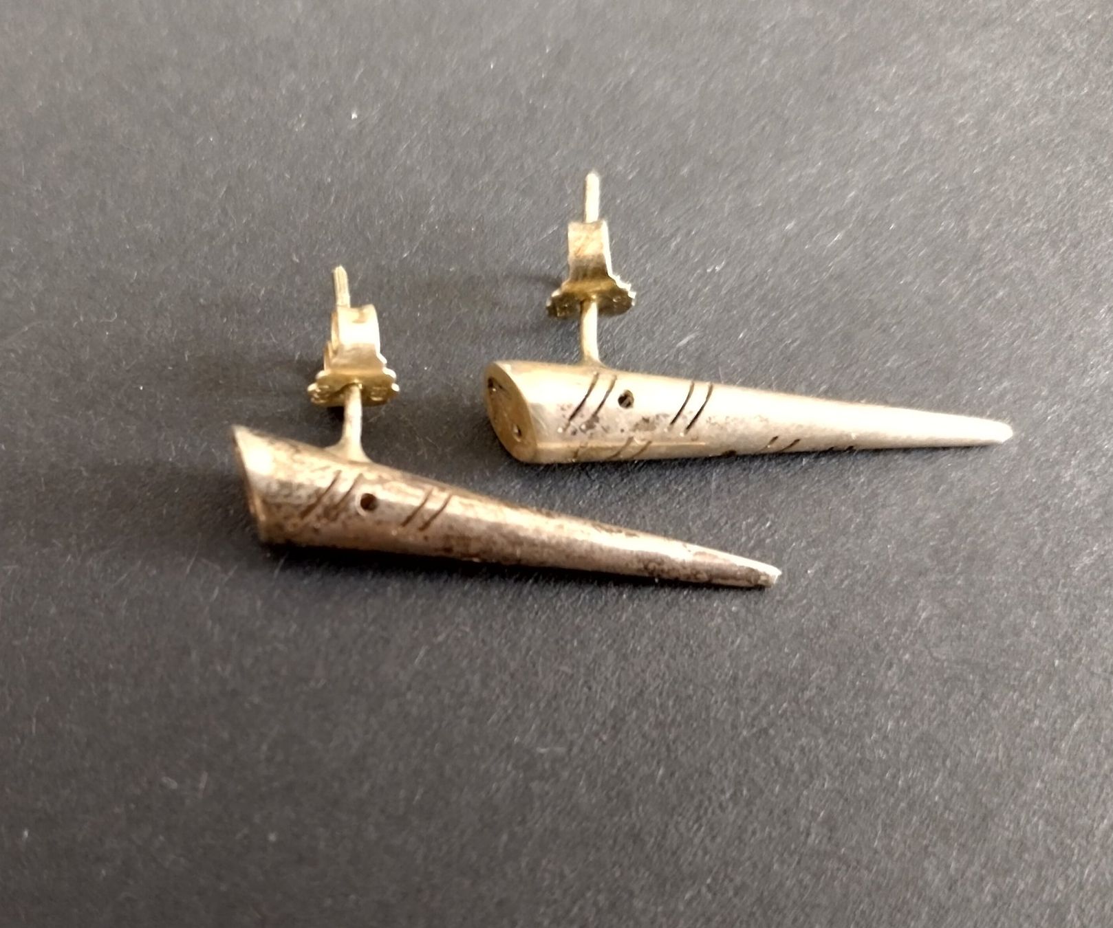 Ohrringe & -stecker: MODERNE OHRRINGE SILBER 800 925 KEGEL – Gebraucht aus Romanshorn von Glitzer-Paradies