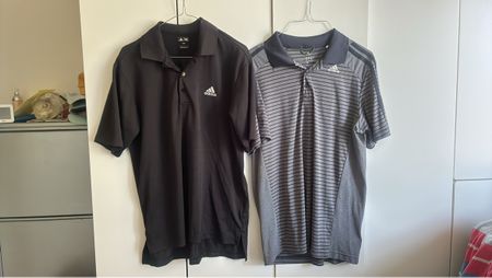 Zwei Adidas Poloshirt Grösse M Grau/Schwarz Nike Golf clima