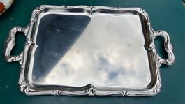 Plateau de service Inox vintage Servier Tablett