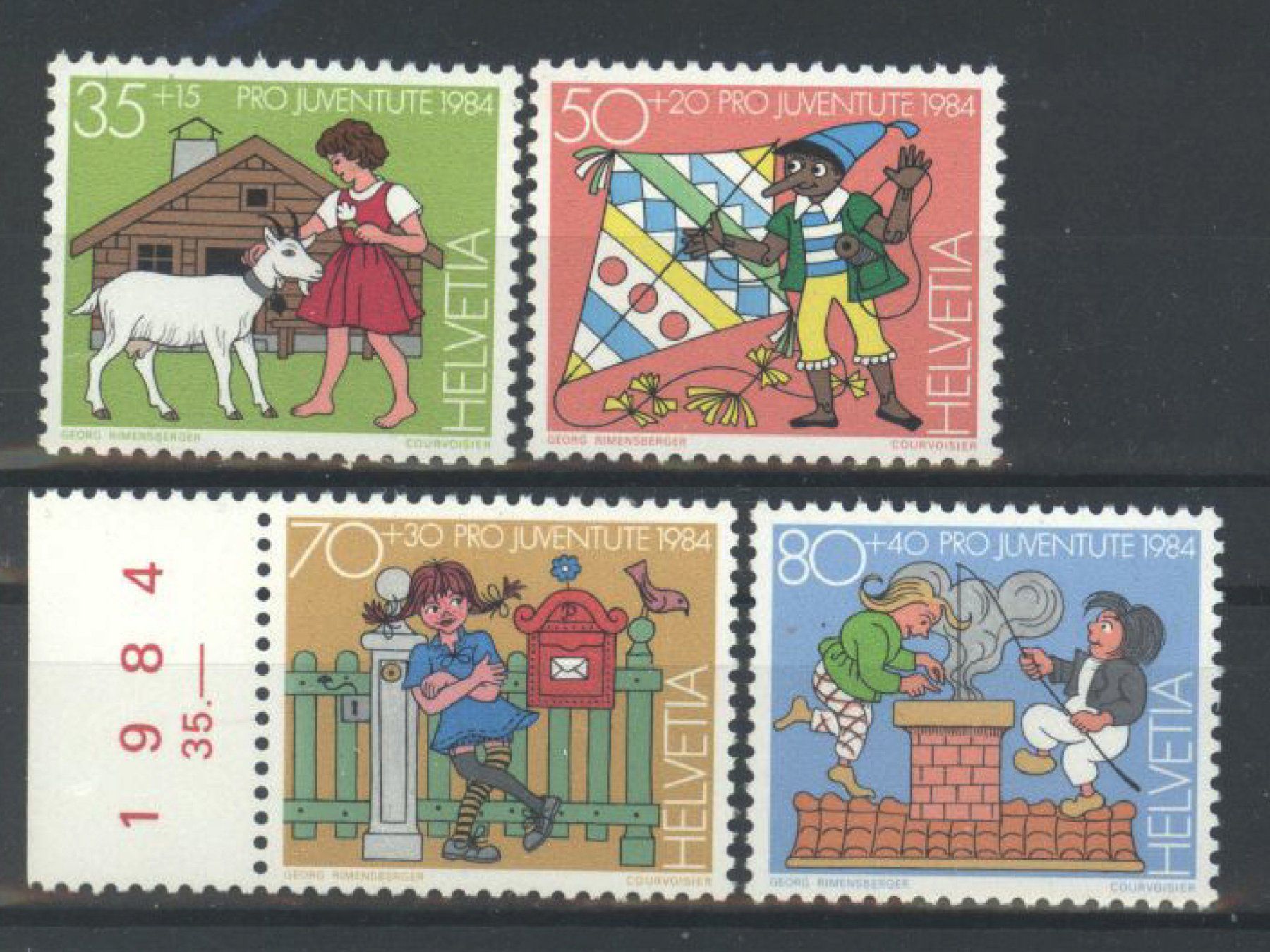 Tous les timbres: 1984, Pro Juventute ** – D'occasion à Willisau par Vollstempel