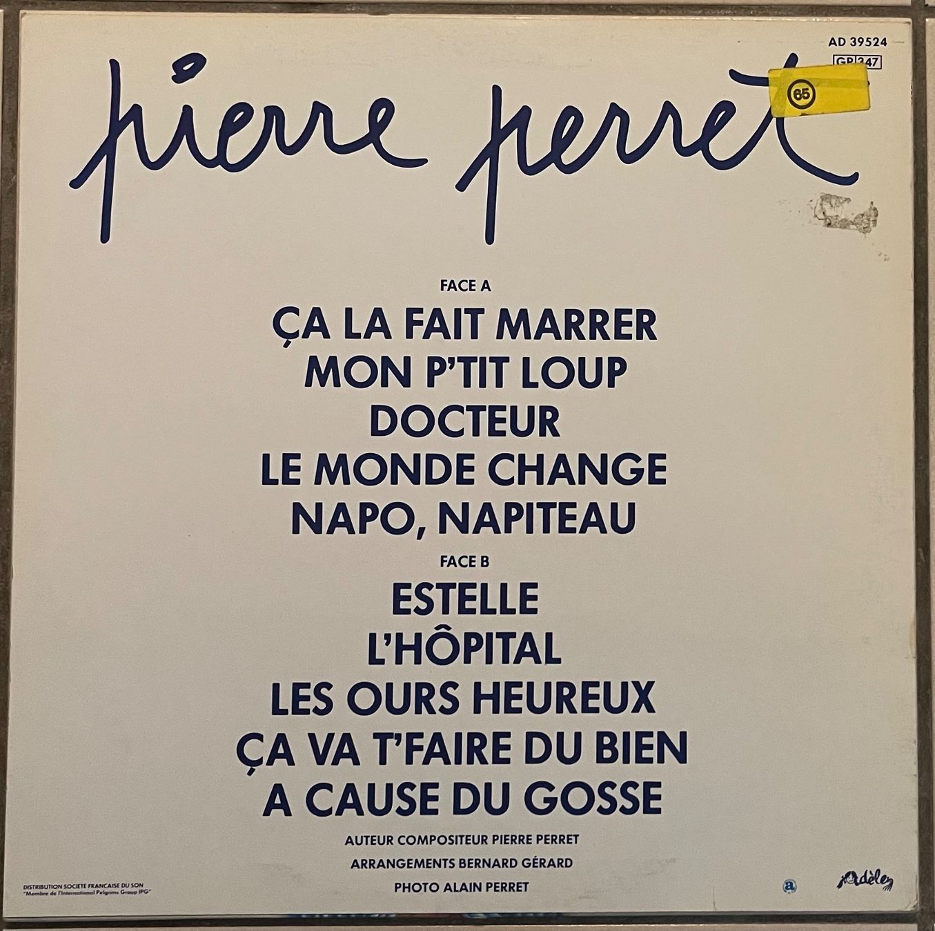 Dischi in vinile: PIERRE PERRET - PIERRE PERRET - 33 Tours – Usato da Bussigny venduto da vinyl-pas-cher 1
