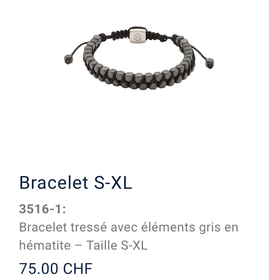 Energetix Bracciali & Braccialetti: Bracelet tressé avec éléments en hématite – Nuovo (secondo la descrizione) da Savigny venduto da Isacefa 1