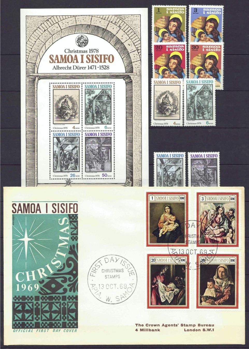 Tutti i francobolli: Samoa Weihnachtsblocks/Marken ** u FDCs – Usato da Basel venduto da Pfefferschootte