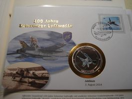 Medaillenbrief 2014, 100 Jahre Schweizer Luftwaffe