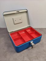 Vintage Geldkassette blau 70er.