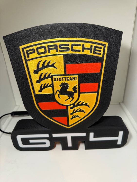 Veilleuse décorative Lightbox lampe led Porsche GT4