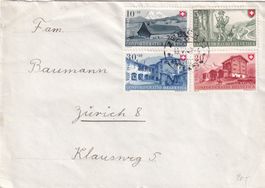 Pro Patria Satzbrief 1948 von Zürich 16.VI.48