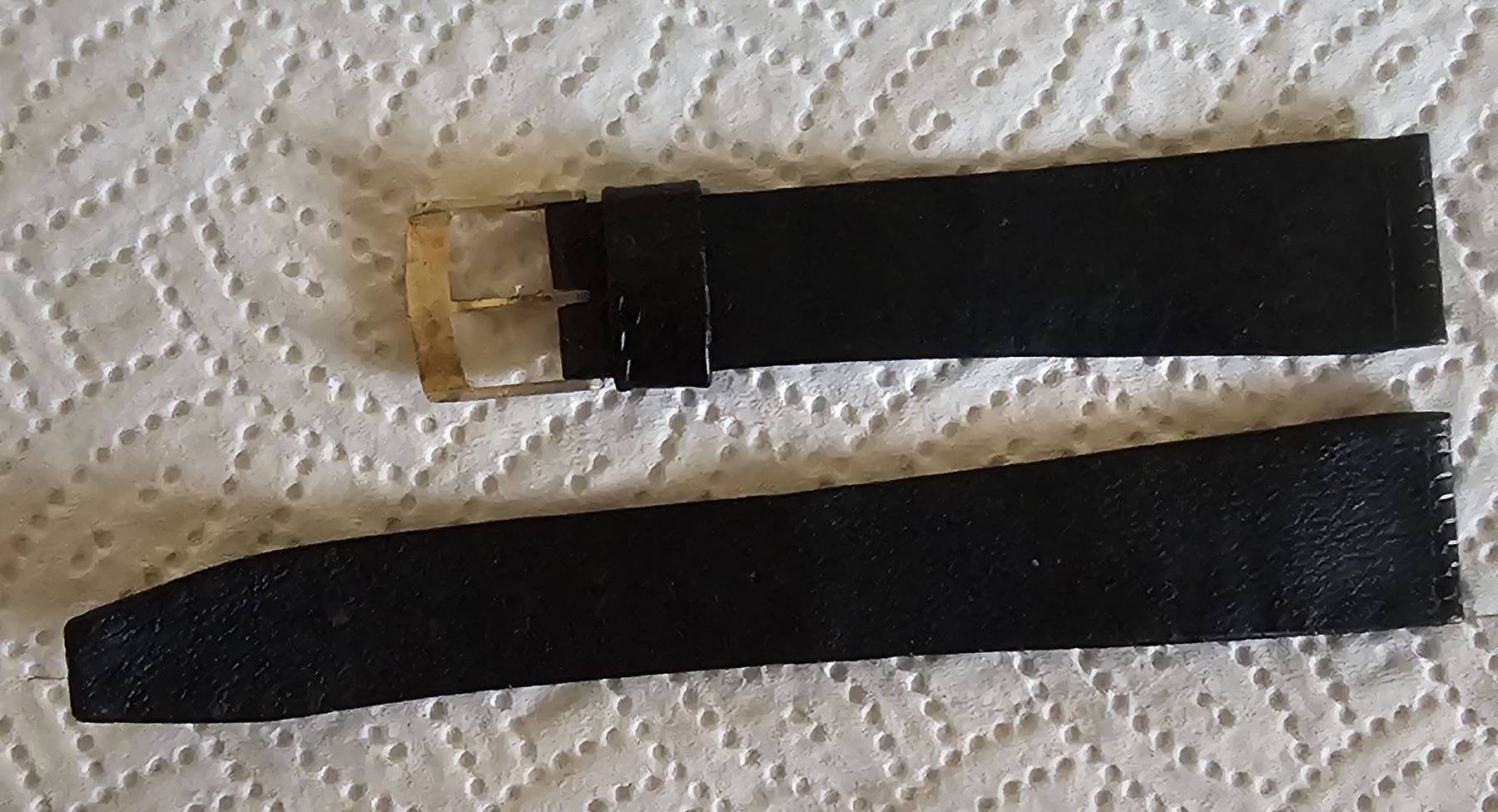 Orologi: Bracelet de montre en cuir noir  – Usato da Genève venduto da Fresko01 1
