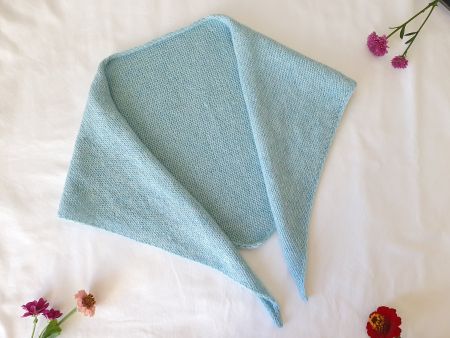 Dreieckstuch Handgestrickt, Unikat, Geschenk, Helltürkis