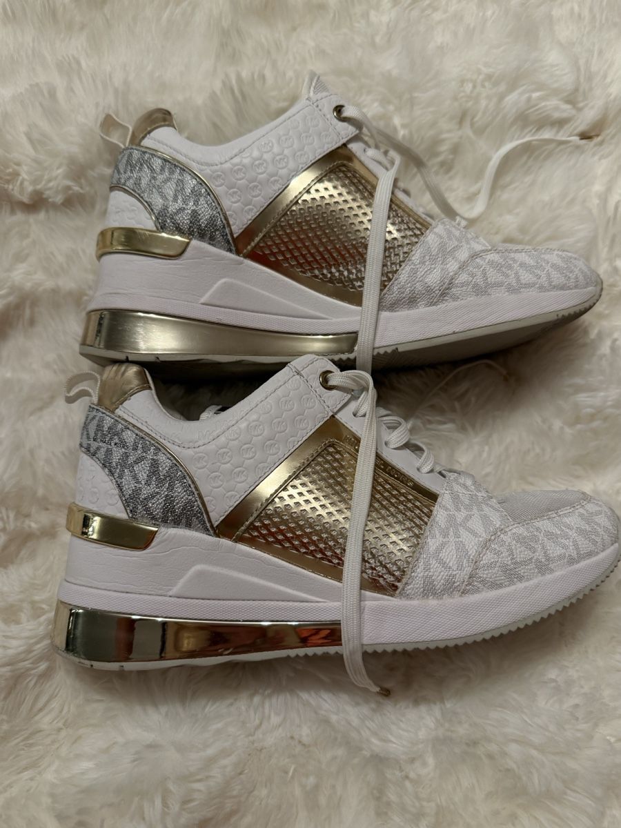 Michael Kors Scarpe da donna: Baskets Michael Kors Blanches Or et Argent – Usato da Monthey venduto da Joseph-29