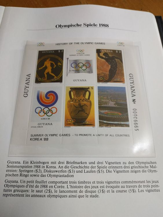 Ersttagsblatt ETB 18/1996 - Pour Le Sport - 100 Ans Jeux Olympiques - Neuf