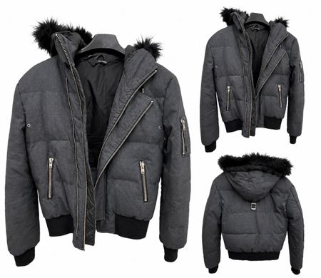 The Kooples – Doudoune courte à capuche avec fourrure Médium