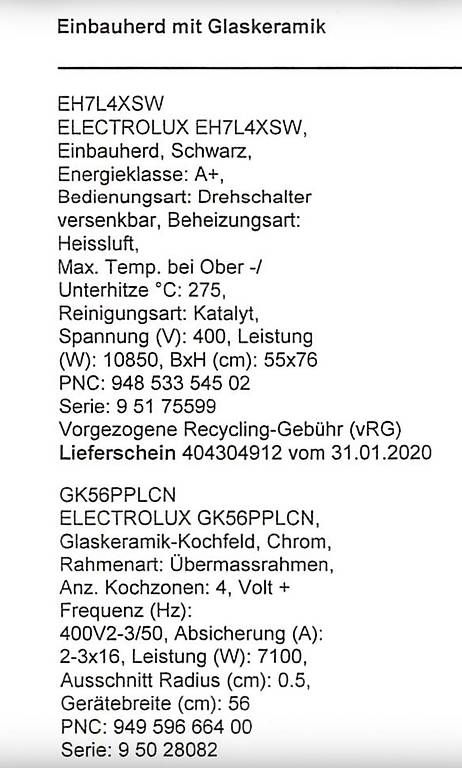 Electrolux Cucine: Electrolux Glaskeramik Herd und Ofen – Usato da Basel venduto da Thomober 2