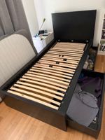 Ikea Bett Malm 90*200cm mit Lattenrost und zwei Schubladen