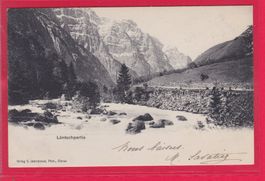 Antike Postkarte Löntschpartie Schweiz, gestempelt 4.9.1905!