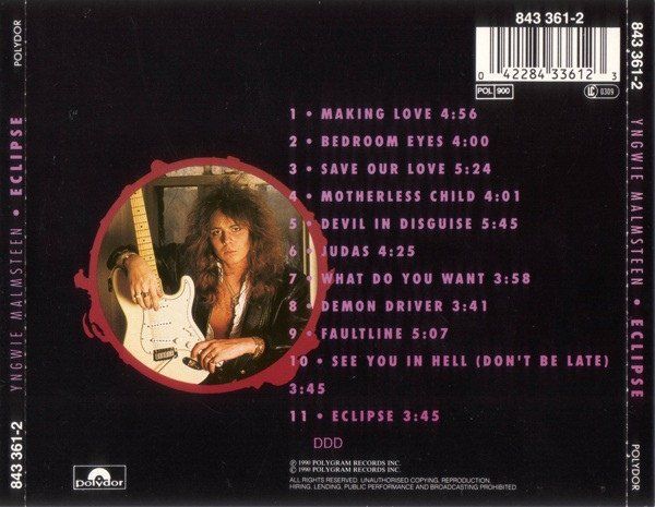 CD: Yngwie Malmsteen – Eclipse, Vergriffen! - a – Usato da Brittnau venduto da Zibu 1
