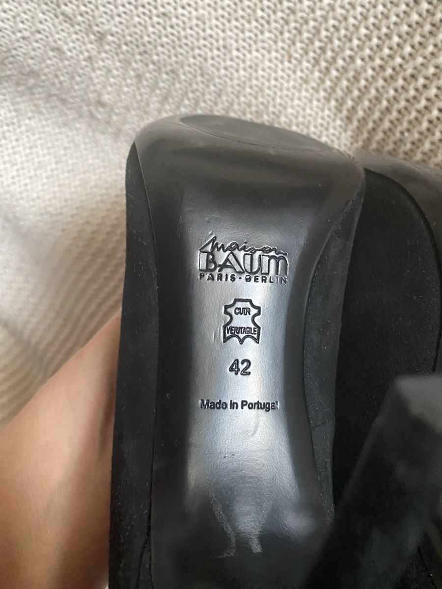 Scarpe da donna: Escarpins noirs daim Maison Baum 42  – Nuovo (secondo la descrizione) da Geneve venduto da Monthoux13 5
